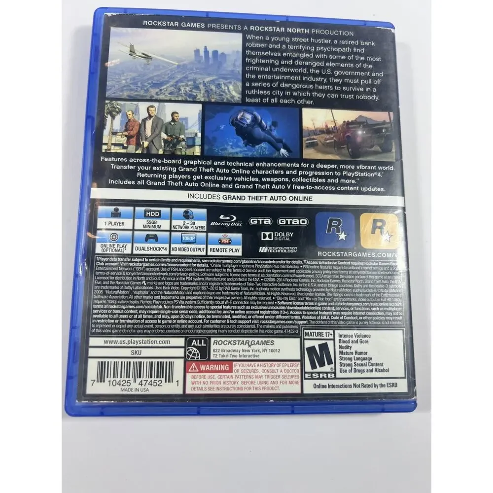 Grand Theft Auto V - Five Sony PlayStation 4